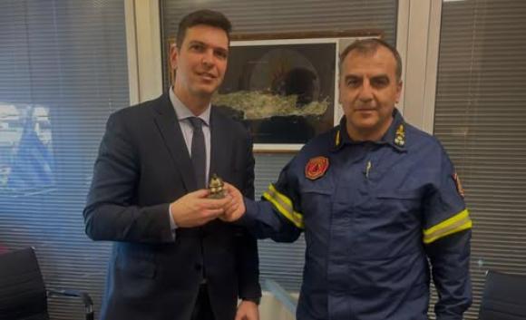 Συνάντηση Μαρκογιαννάκη με τον Υπαρχηγό του Πυροσβεστικού Σώματος