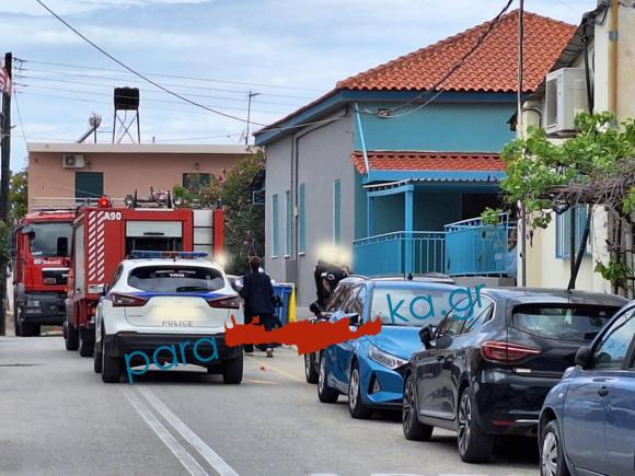 ΦΩΤΟ | Φωτιά σε αύλειο χώρο ειδικού σχολείου στα Χανιά