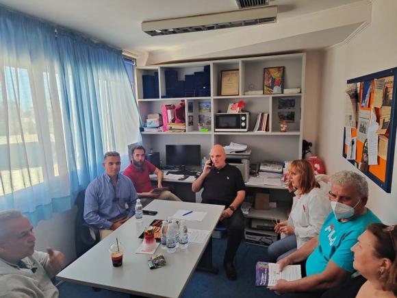 Σε νοσοκομείο και αεροδρόμιο Χανίων ο υποψήφιος ευρωβουλευτής του ΚΚΕ, Σάββας Βασιλειάδης
